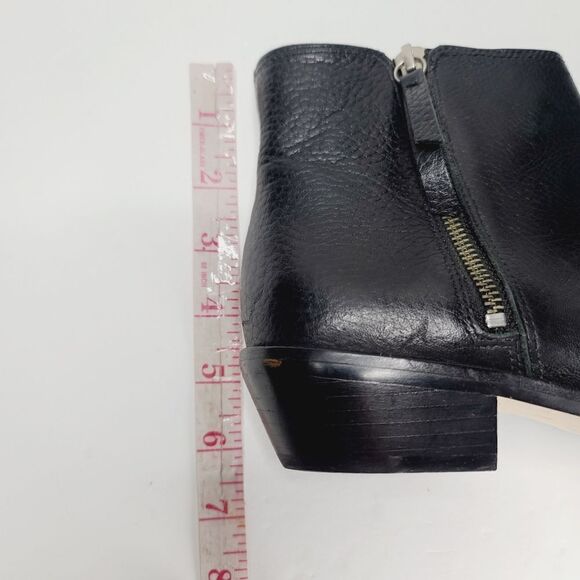 J. Crew Black Frankie Pebbled Leather Ankle Boots size 8 1/2 - Picture 12 of 15